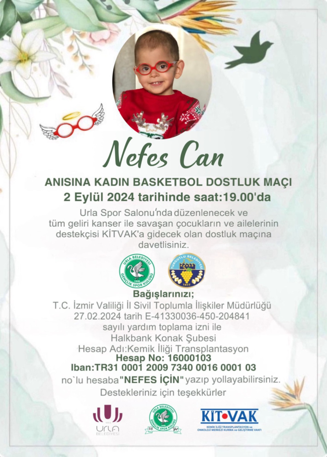 2 yıl önce Göz Kanserinden Hayatını Kaybeden Nefes Can Anısına Dostluk Maçı Oynanacak