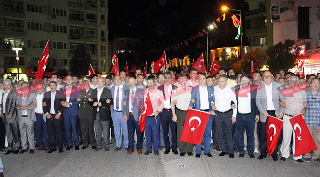 Manisa'da on binler 15 Temmuz şehitleri için yürüdü