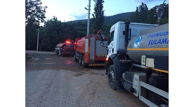 Yunusemre ekipleri de yangın için seferber oldu