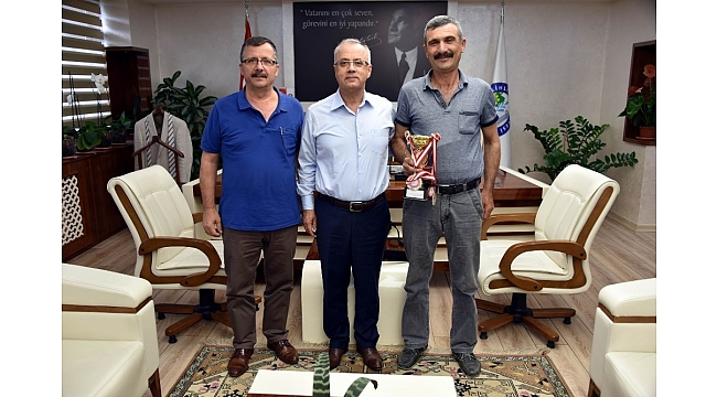 Başkan Kayda, başarılı bilardocuyu ağırladı