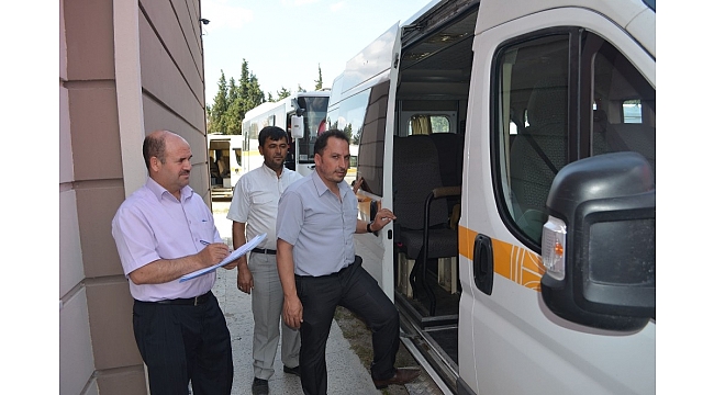 Kula'da öğrenci servislerine denetleme