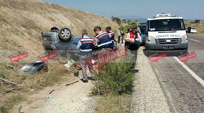Manisa'da düğün konvoyunda kaza: 1 ölü, 5 yaralı