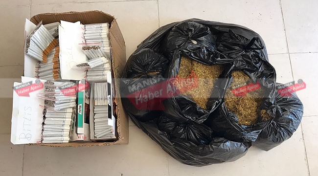 Manisa'da kaçak içki ve sigara operasyonu