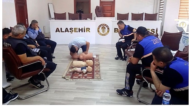 Alaşehir'de zabıta personeline ilk yardım eğitimi