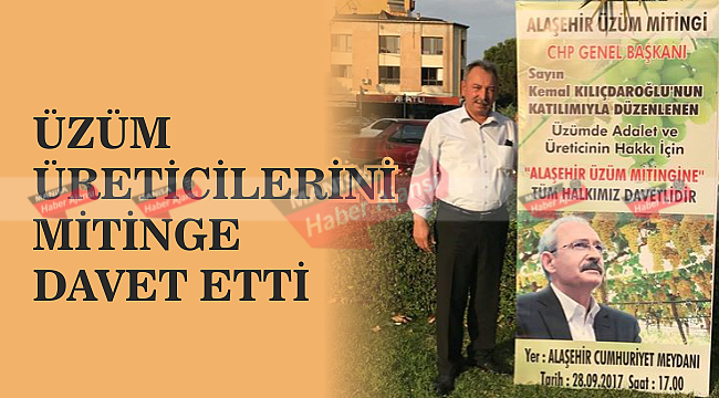 CHP'li Nurlu, üzüm üreticilerini mitinge davet etti