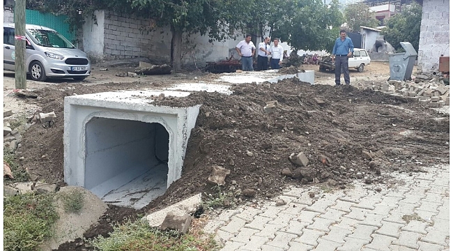 Dere taşkınları menfezlerle ortadan kaldırılıyor