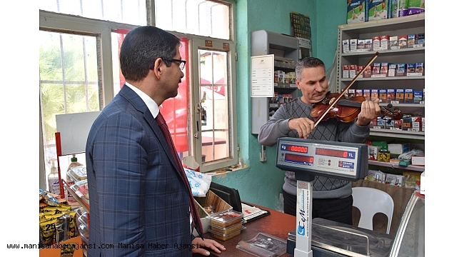 Başkan Çelik'e kemanlı karşılama