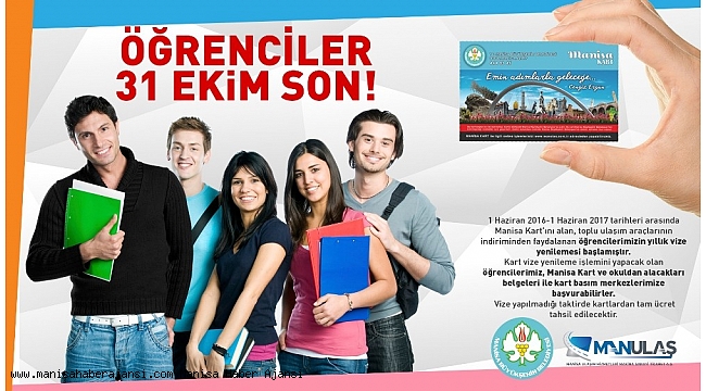 Büyükşehirden öğrencilere Manisa Kart hatırlatması