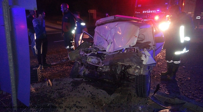 Manisa'da trafik kazası: 1 ölü, 3 yaralı