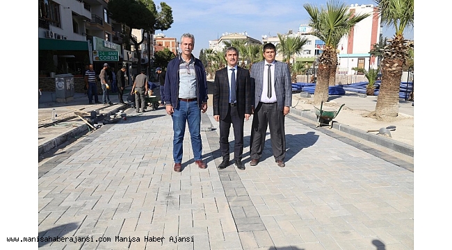 Turgutlu'nun prestij caddesi hızla ilerliyor