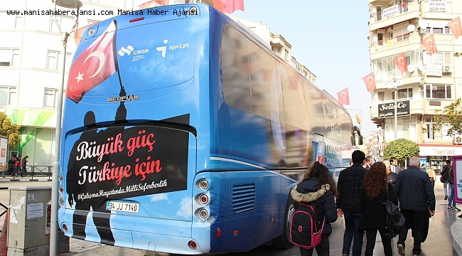 'Çalışma hayatında milli seferberlik' tırı 45'inci durağı Manisa'da