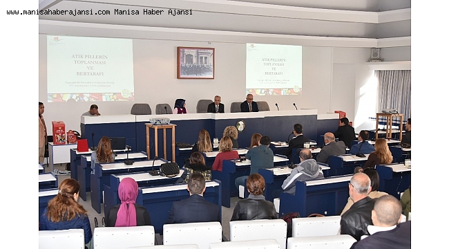 Salihli'de öğretmenlere atık pil eğitimi verildi