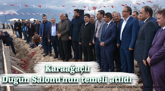 Karaağaçlı düğün salonunu temelleri atıldı
