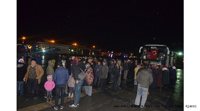 Kula'da 2018 yılının ilk umre kafilesi uğurlandı