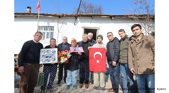 Afrin'den gönderilen selamı Başkan Yaralı ulaştırdı