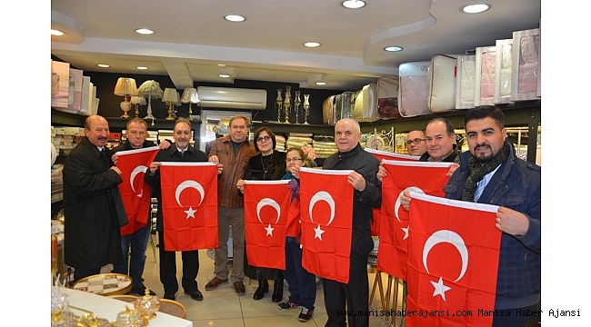 Esnaf Odası'ndan Afrin'e Türk bayraklı destek