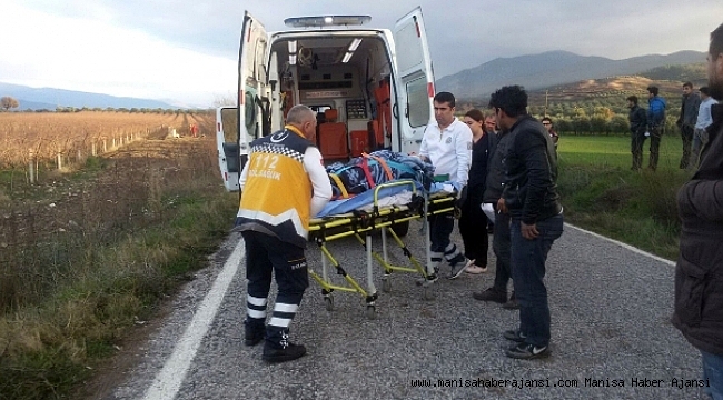 Saruhanlı'da motosiklet kazası: 2 yaralı