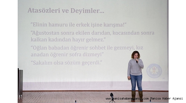 Saruhanlı&#039;da &#039;Kadına karşı şiddete son&#039; semineri