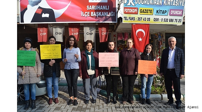 Saruhanlı CHP'den çocuk istismarına tepki