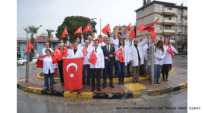 Soma'dan Afrin'e İstiklal Marşı ile destek
