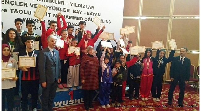 Wushu şampiyonasında Yunusemre Belediyespor fırtınası