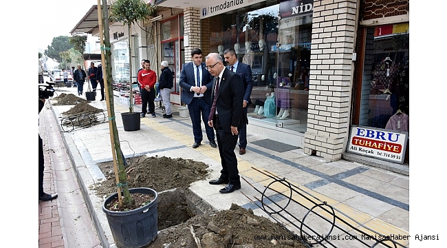 Başkan Kayda, prestij caddesinde ağaç dikti