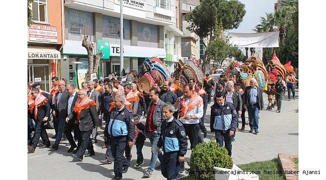 Saruhanlı'da develer görücüye çıktı