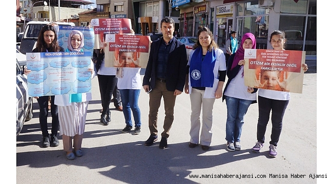 Sarıgöl'de otizm farkındalık yürüyüşü
