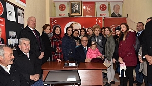 Başkan Ergün Çiçekle Karşılandı