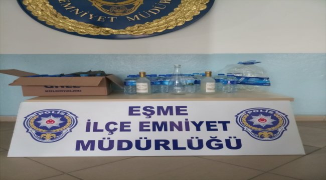 Eşme'de sahte içki operasyonu