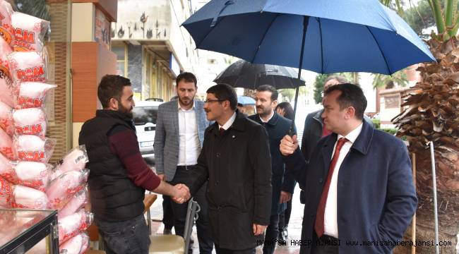Başkan Çelik’ten Yağmur Altında Seçim Çalışması