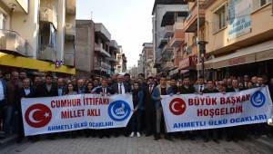 Cumhur'un Adaylarını Ahmetli Coşkuyla Karşıladı