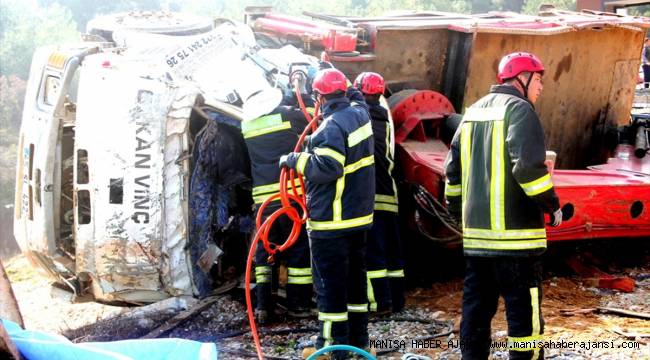 Manisa'da devrilen vincin operatörü öldü