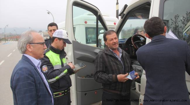Sarıgöl'de okul servisleri denetlendi