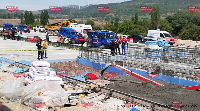 Manisa'da otoyol inşaatında iş kazası: 1 ölü