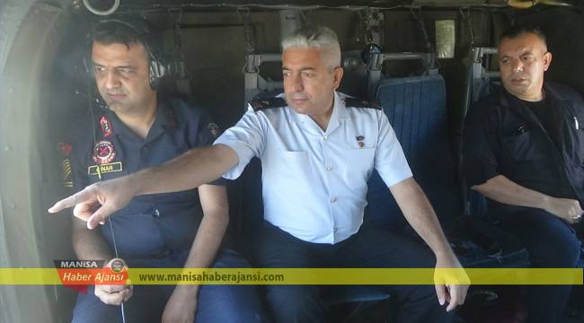 Manisa'da bayram trafiğine havadan denetim