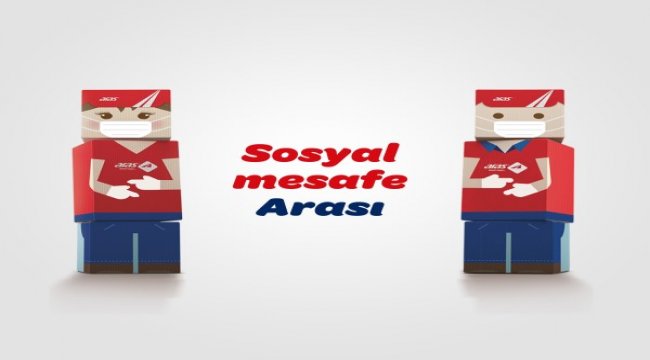 Aras Kargo, logosunu ayırarak sosyal mesafeye dikkat çekti