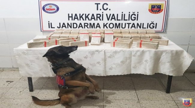 Hakkari'de 52 kilo eroin ele geçirildi