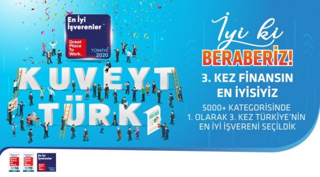 Kuveyt Türk üçüncü kez Türkiye’nin En İyi İşvereni seçildi