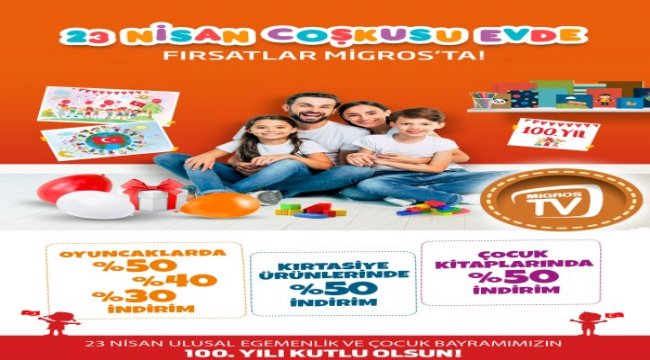MigrosTV, 23 Nisan coşkusunu evlere getiriyor
