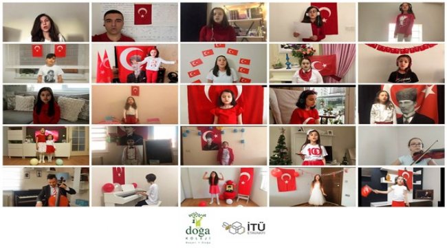 Öğrenciler 23 Nisan’ın 100. yıl coşkusunu online yaşadı