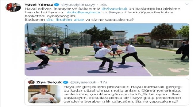Öğrencilere basketbol sözü