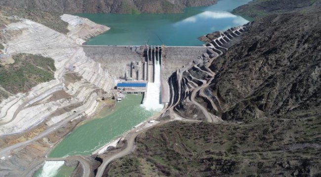 Çetin Barajı'nda enerji üretimi başladı