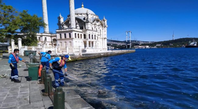 Denizlerdeki lodos kaynaklı kirlilik temizlendi