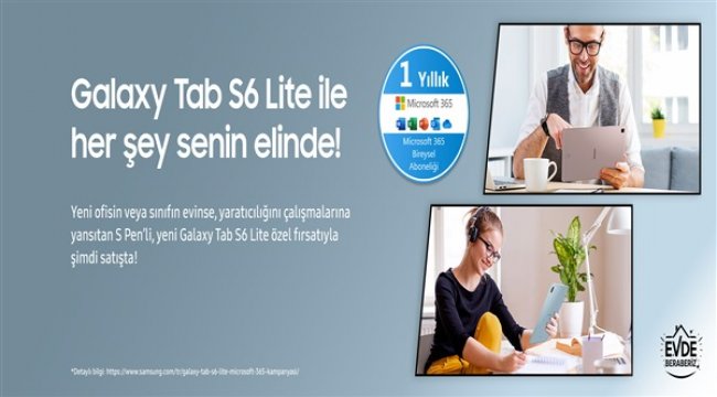 Galaxy Tab S6 Lite şimdi Microsoft 365 Bireysel aboneliği ile birlikte