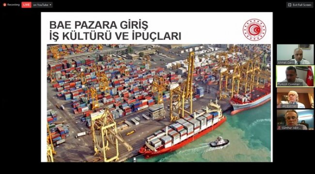 Sanal ticaret heyetinde rota Birleşik Arap Emirlikleri