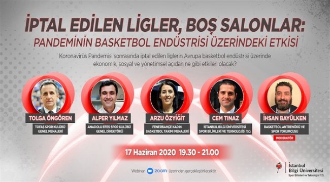 Basketbol dünyasının salgından nasıl etkilendiği sanal ortamda konuşulacak