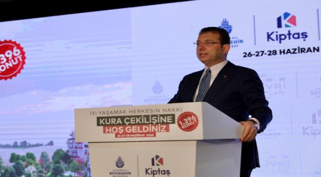 İmamoğlu kiptaş kura çekilişinde konuştu: Bizim hayatımızın önemli gerçeği deprem