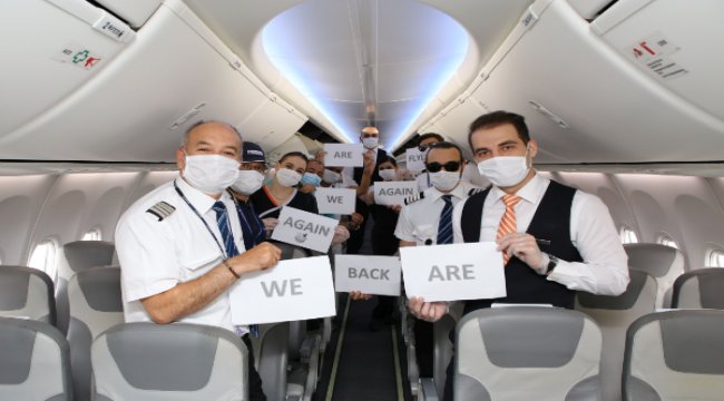 SunExpress’ten ilk uçuşlara özel su takı