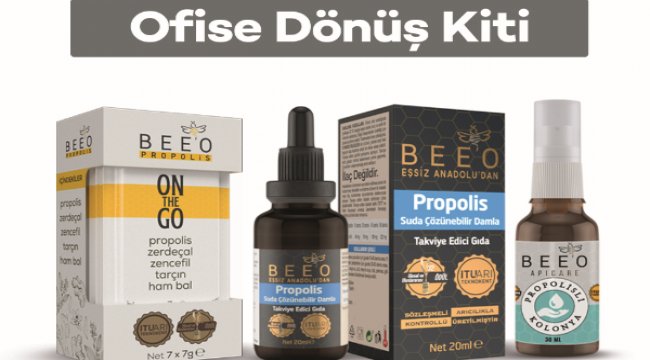 Bee'o propolis'ten ofise dönüş kiti